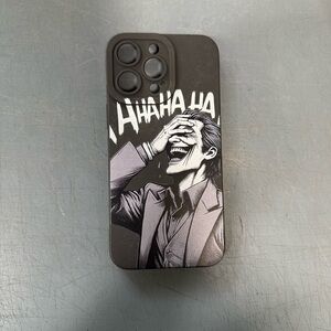 Black and Gray Phone Case “The Joker” IPhone 14 Plus Case